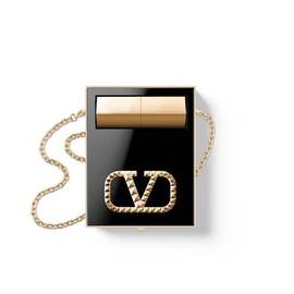 Valentino Beauty Go-Clutch Refillable Compact Powder in black.