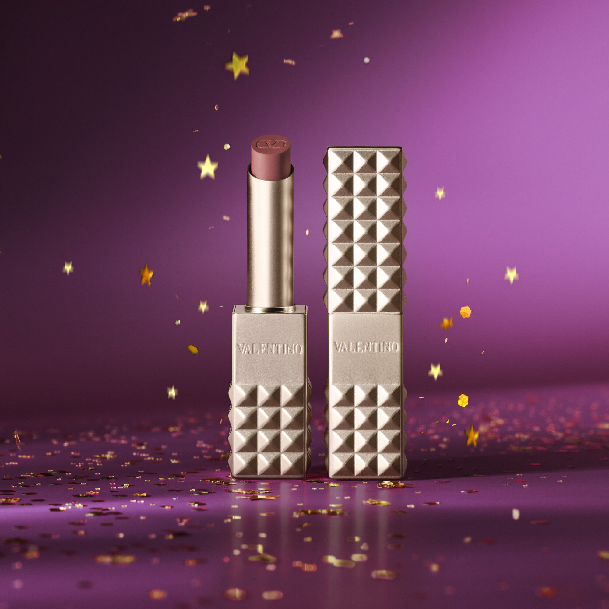 Spike Valentino Buttery Matte Refillable Lipstick Trio & Clutch
