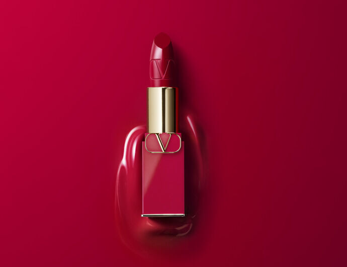 Red Rosso Valentino Lipstick in magenta lipstick formula