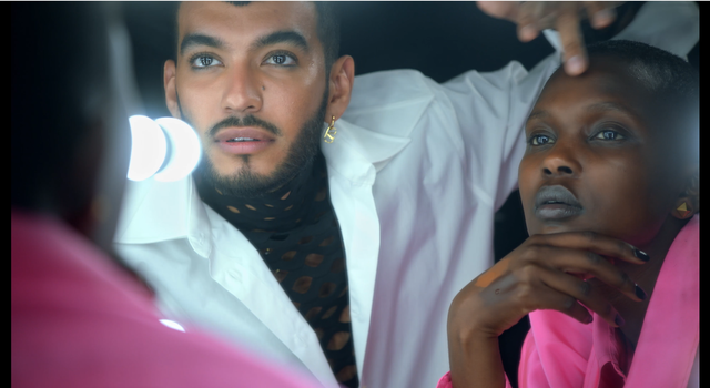 Makeup artist Raoul Alejandre giving someone a consultation.