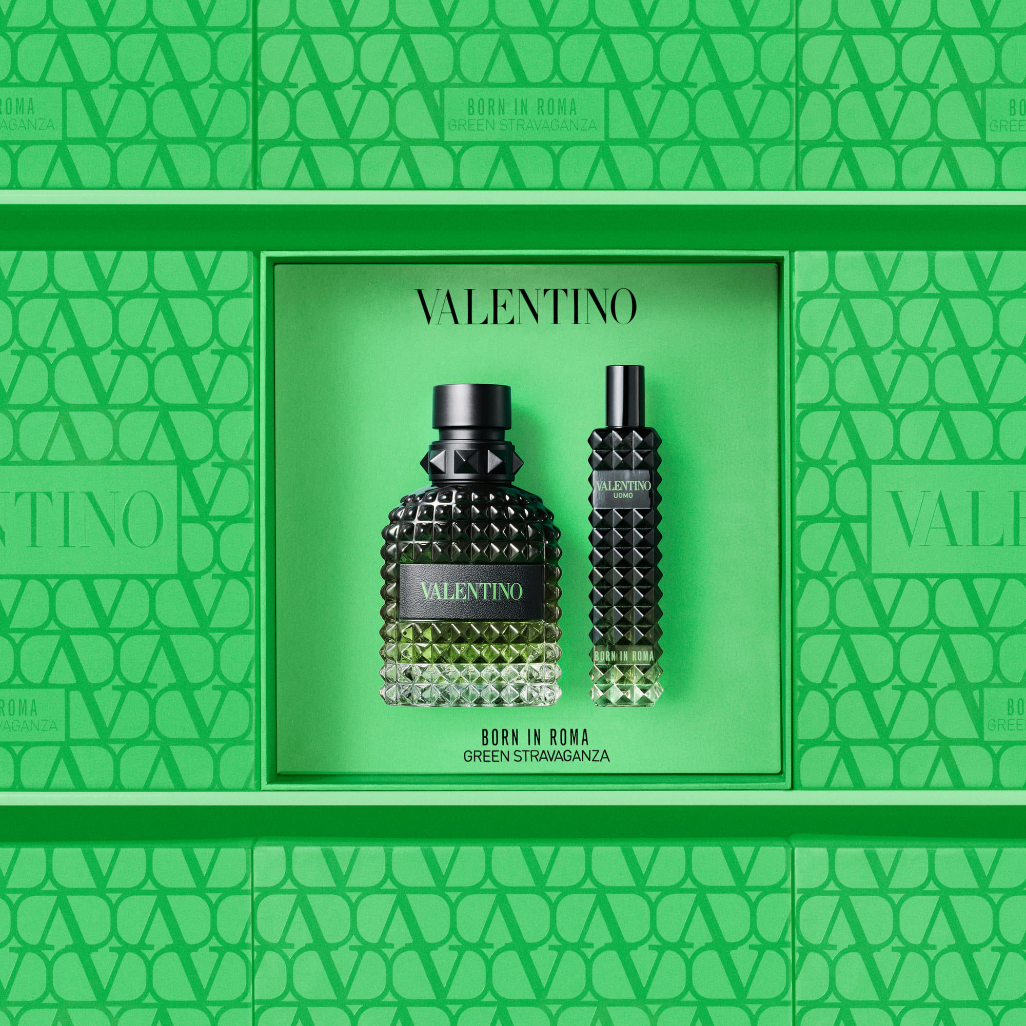 Valentino Born in Roma Uomo Green Stravaganza Eau de Toilette Cologne Set