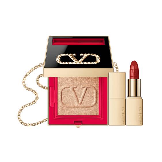 Valentino Beauty Limited Edition Valentino Go-Clutch Highlighter And Mini Lipstick 22 Os 235$