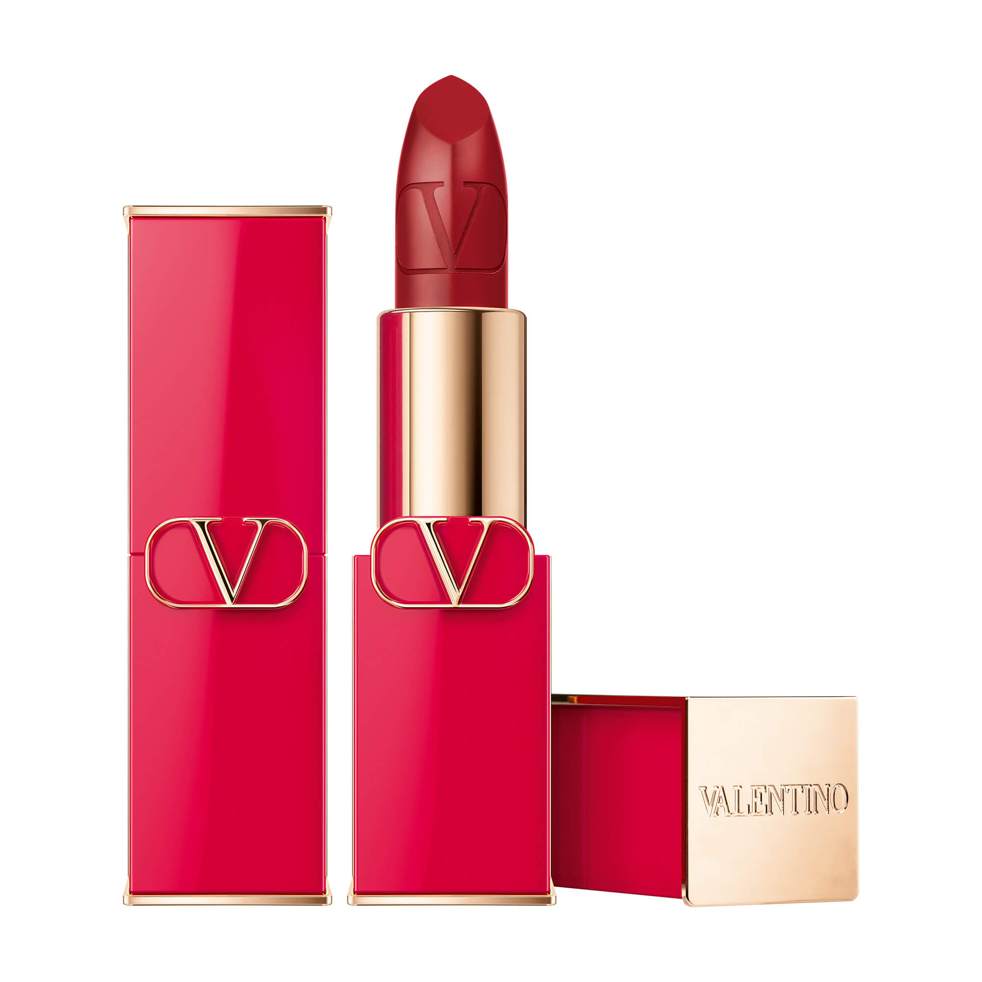 Valentino Beauty Rosso Refillable Lipstick Shade 213R Sensuous Red Satin Personalized Gift 45$