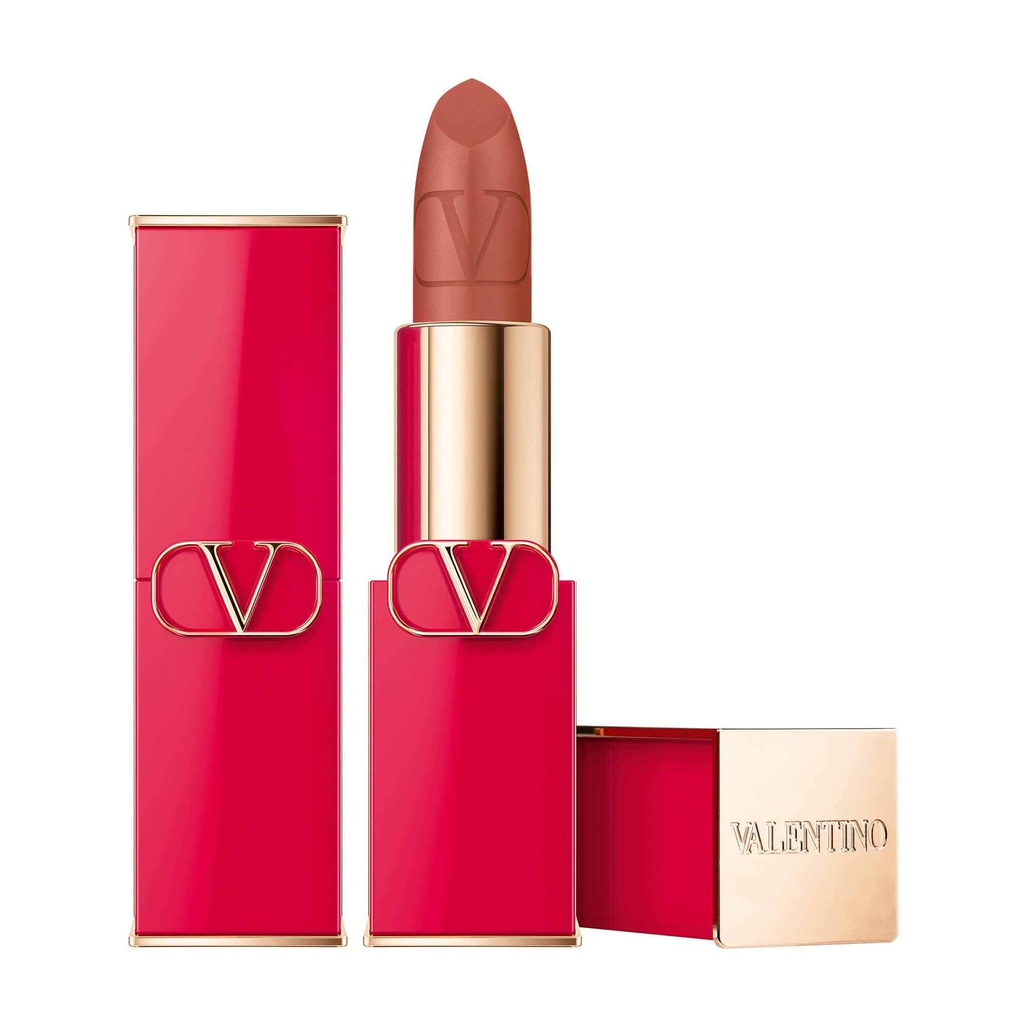 Valentino Beauty Rosso Refillable Lipstick In 107a Ode To Natural Matte