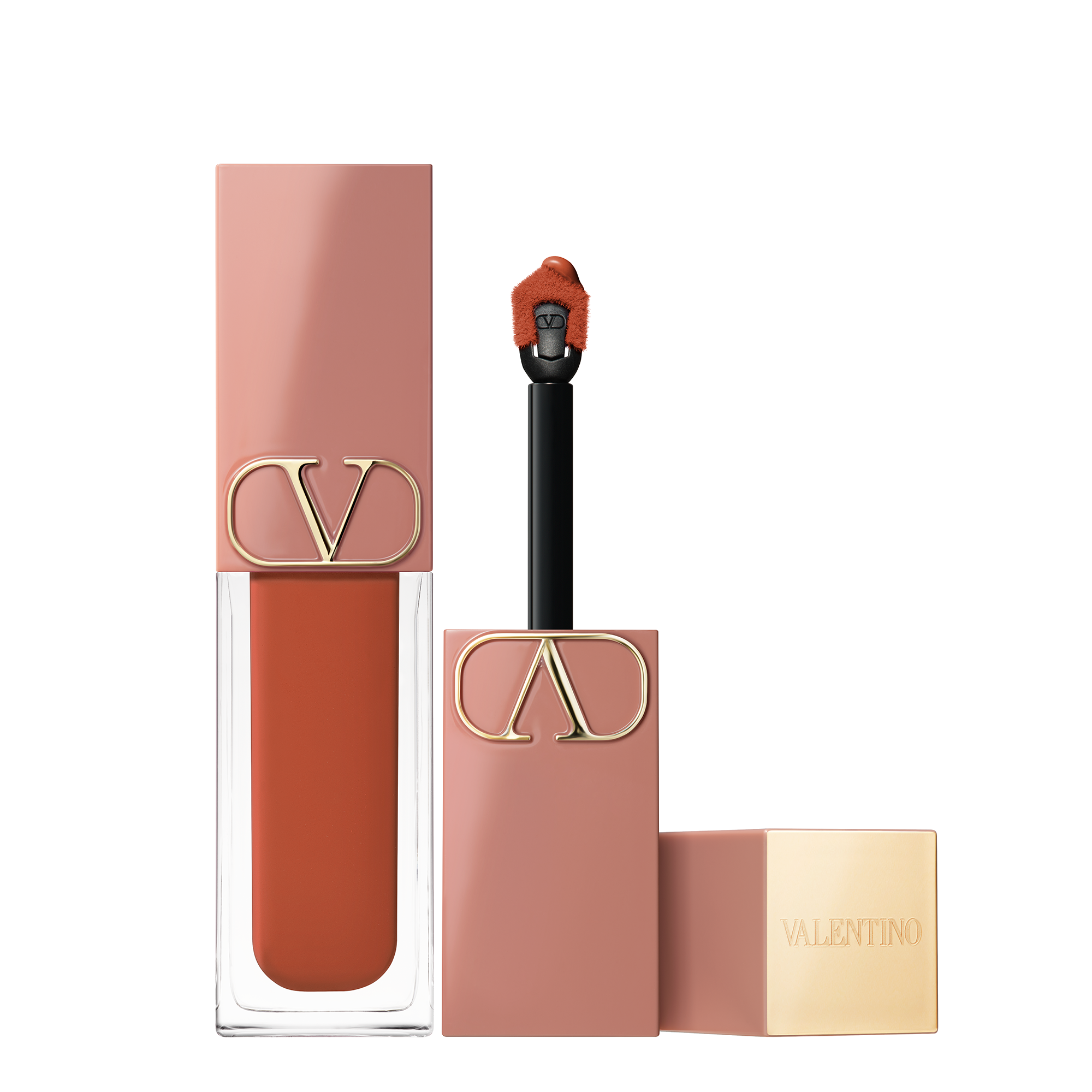 Valentino Beauty Liquirosso 2 In 1 Lip Blush Soft Matte Color Lipstick Shade 77A Nude In Roma 40$